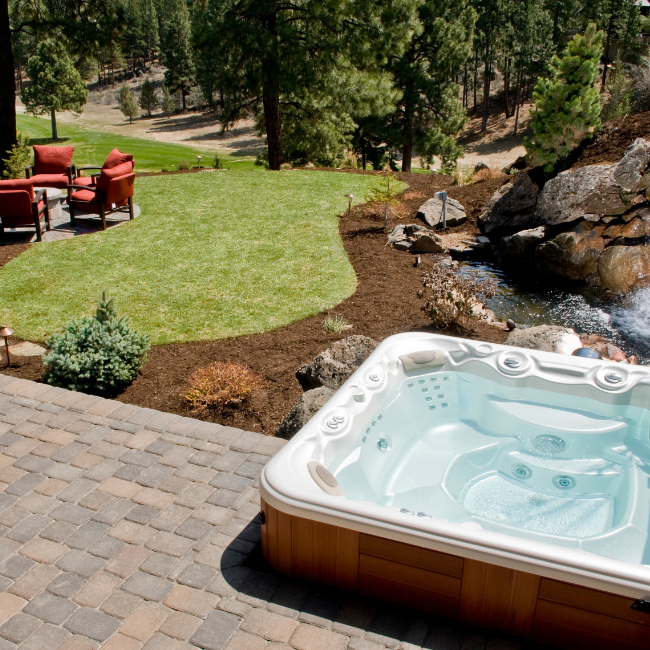 Elko Spas, Billiards & Pools Hot Tub Landscaping Ideas
